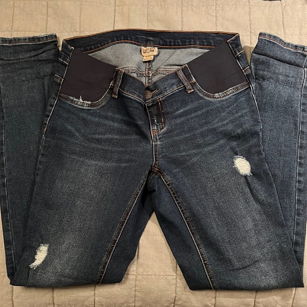 Indigo Blue Maternity Jeans - like new